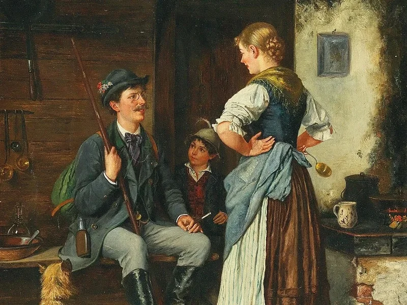 1854-Paul Felgentreff - Una sosta sulle Alpi